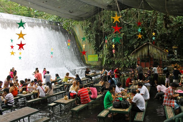 Villa Escudero Waterfall Restaurant